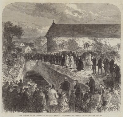 Katastrofen på Chester- och Holyheadbanan, begravningen på kyrkogården i Abergele av Sir John Charles Robinson