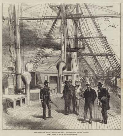 Prinsen av Wales resa till Indien, Quarter-Deck of the Serapis av Sir John Charles Robinson