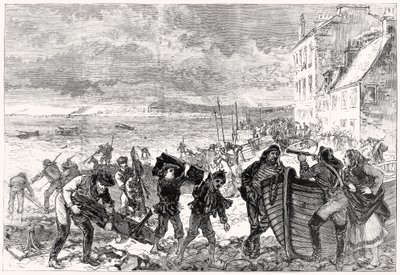 Tay Bridge Disaster: Vrakbitar kastade upp på stranden vid Broughty Ferry av Charles Robinson