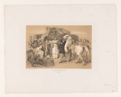 Kremering av dödade krigare Corpse Burn (titel på objekt) av Charles Rochussen
