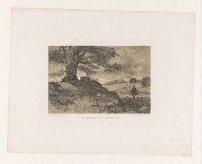 Landskap med gränsträd och gränssten Gränsträd och gränssten (titel på objekt) av Charles Rochussen