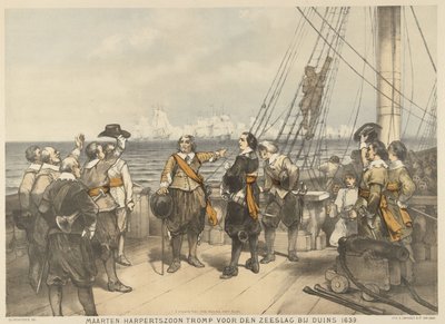 Maarten Tromp innan slaget vid Duins började, 1639 Maarten Harpertszoon Tromp, före sjöslaget vid Duins 1639 (titel på objekt) av Charles Rochussen
