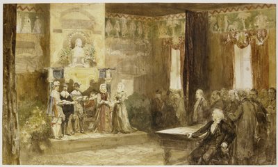 Vondel-firande på Muiderslot, 1867 av Charles Rochussen