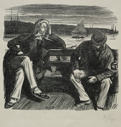 Lady Nelly - flirten, 1869. av Charles Samuel Keene