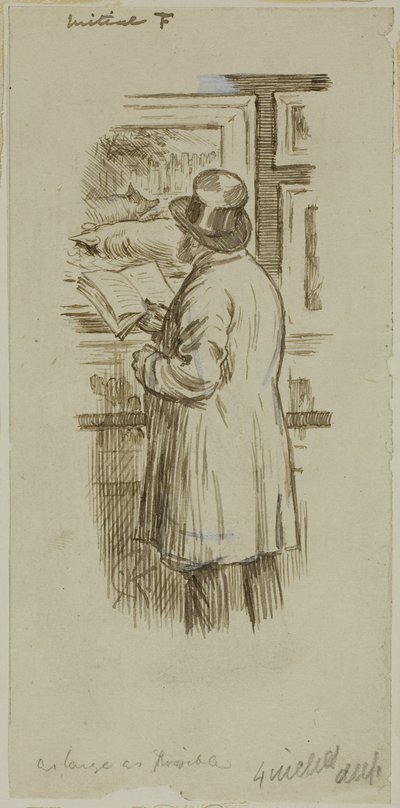 Man på utställning av Charles Samuel Keene