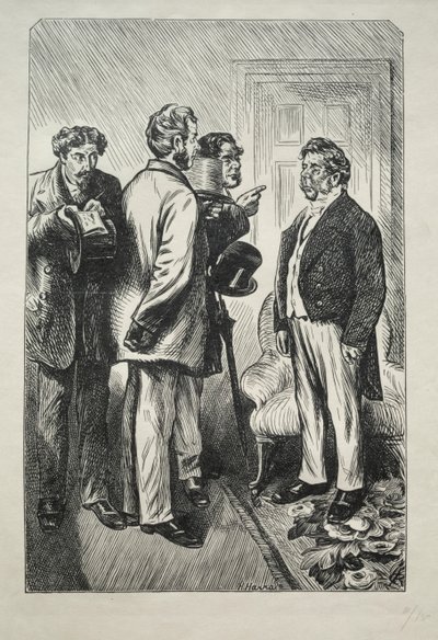 Vår julkalkon, Mr. Bobsby bekymrad av Charles Samuel Keene
