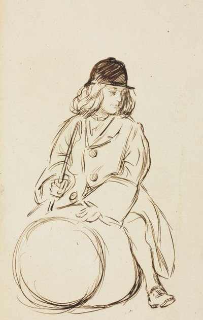 Porträtt av Little Corbauld. av Charles Samuel Keene