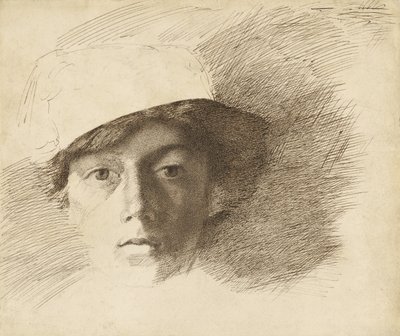 Självporträtt av Charles Samuel Keene
