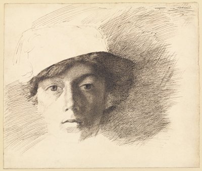 Självporträtt av Charles Samuel Keene