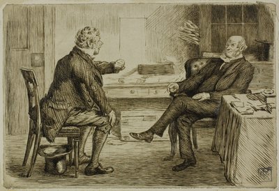 Advokat och klient av Charles Samuel Keene