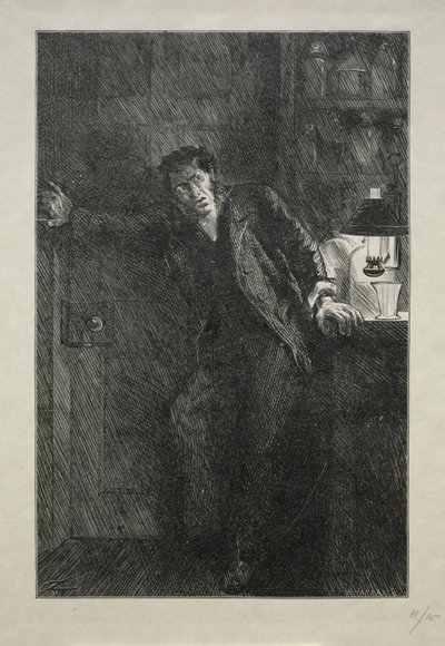 Kappan med pälsfodret, 1869. av Charles Samuel Keene