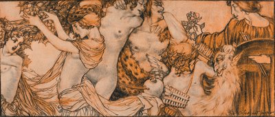 En illustration från Rubaiyat av Omar Khayyam, c20-talet 1914-1915 av Charles Sergeant Jagger