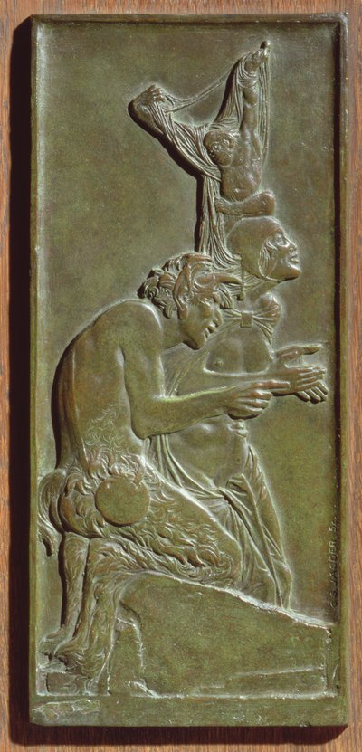 Nymf och Satyr, ca 1930 (brons) (se även 165266) av Charles Sergeant Jagger