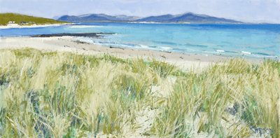 Beach Grasses, Berneray, 2011 (olja på duk) av Charles Simpson