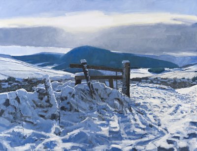 Borders Snow, 2012 (olja på duk) av Charles Simpson