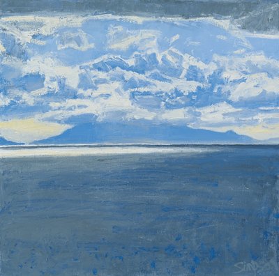 Dark Sea, Rum, 2015 (olja på duk) av Charles Simpson
