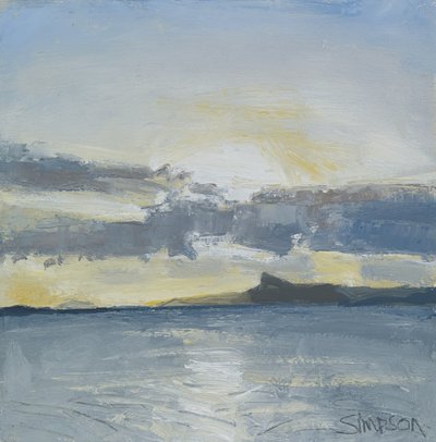 Eigg, 2013 (olja på duk) av Charles Simpson