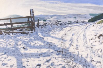January Track, 2017 (olja på duk) av Charles Simpson