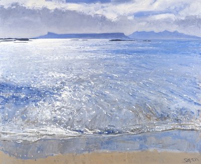 Late Afternoon, Eigg  Rum, 2013 (olja på duk) av Charles Simpson