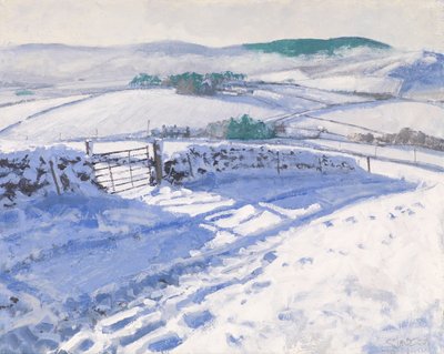 Snö: Mist on the Hills, 2016 (olja på duk) av Charles Simpson