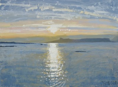 Sunset Sea, 2013 (olja på duk) av Charles Simpson