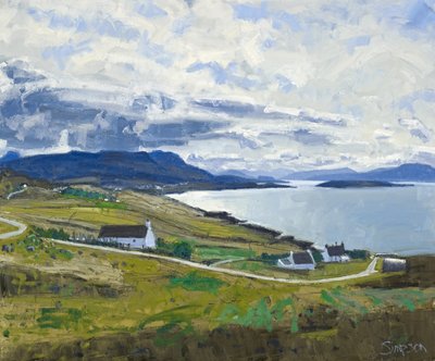 Towards Ben Mor Coigach, 2011 (olja på duk) av Charles Simpson
