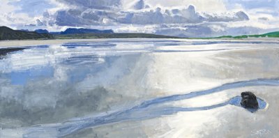 Wet Sands, Achnahaird, 2011 (olja på duk) av Charles Simpson