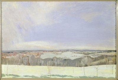 The Weald Winter, (tempera på panel) av Charles Sims
