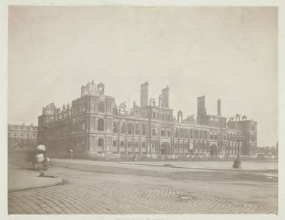 Paris Fire (The Facade of City Hall), från serien "Paris Incendié" av Charles Soulier