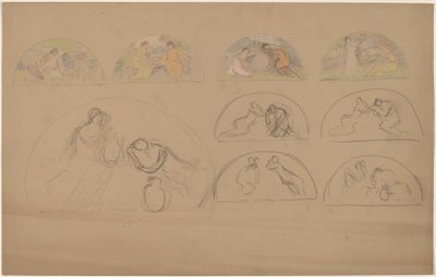 Studier för Lunettes av Charles Sprague Pearce