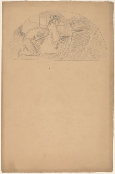 Studera för en Lunett av Charles Sprague Pearce