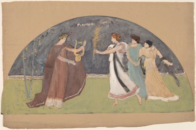 Studera för en Lunett av Charles Sprague Pearce