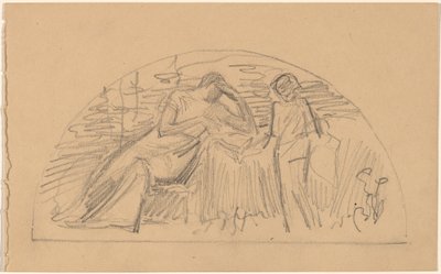 Studera för en Lunett av Charles Sprague Pearce
