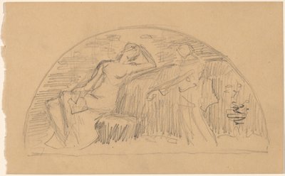 Studera för en Lunett av Charles Sprague Pearce