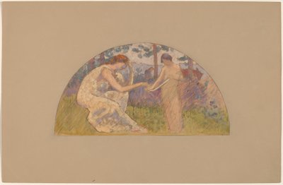 Studera för en Lunett av Charles Sprague Pearce