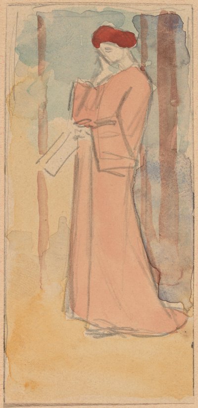 Studera för en panel av Charles Sprague Pearce