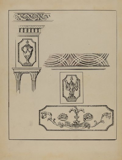 Detaljer för paneling av Charles Squires