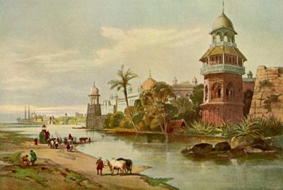 Delhi - The Kings Palace from the River, 1840-talet, 1901. av Charles Stewart Hardinge