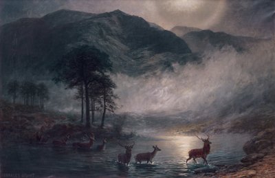 The River Crossing (olja på duk) av Charles Stuart