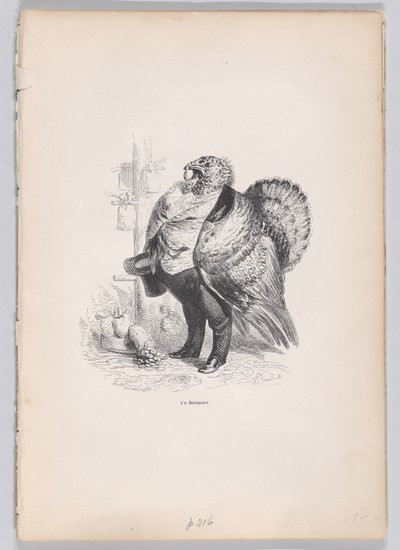 En bankir från scener ur djurens privata och offentliga liv, ca. 1837-47. av Charles Tamisier