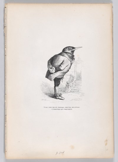 Gammal, trasig, uttjatad, nyckfull, men ändå bra, men ändå hängiven och inhemsk i temperament..., ca. 1837-47. av Charles Tamisier