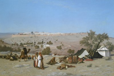Jerusalem vom Ölberg aus von Charles Theodore  Frere