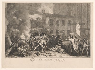 Beststorming van de Bastille, 14 juli 1789 Storming of the Bastille, 14 juli 1789 (titel på objekt) av Charles Thevenin