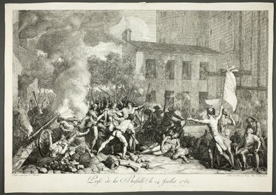 Att fånga Bastiljen, 14 juli 1789 av Charles Thevenin