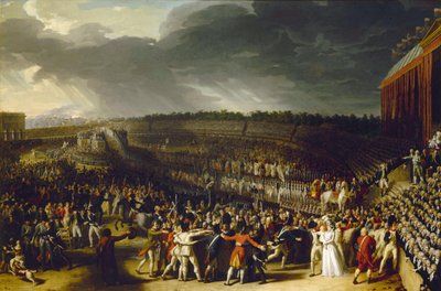 Federationens festival på Champ de Mars den 14 juli 1790, 1792. av Charles Thevenin