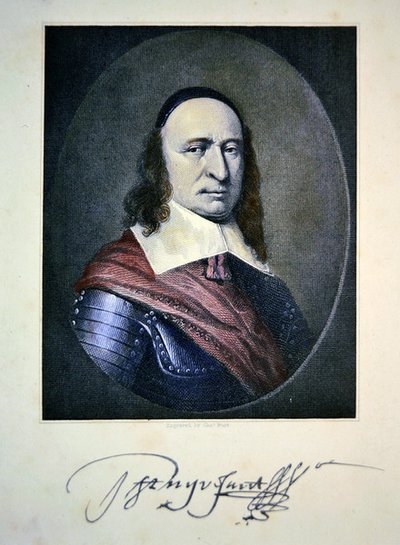 Peter Stuyvesant (färgad gravyr) av Charles Thomas Burt