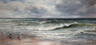 Havets vågor, 1880. av Charles Thomas Burt