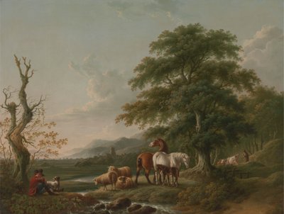 Landskap med en herde av Charles Towne