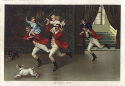 En spännande avslutning (chromolitho) av Charles Trevor (after) Garland