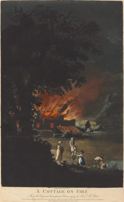 En stuga i brand av Charles Turner